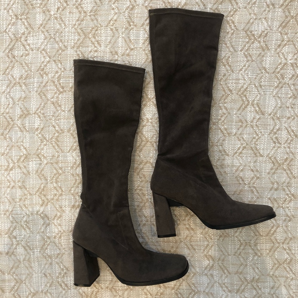 Davos Gomma brown suede leather boots size 37